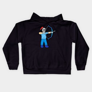 Cute cartoon knight archery Kids Hoodie